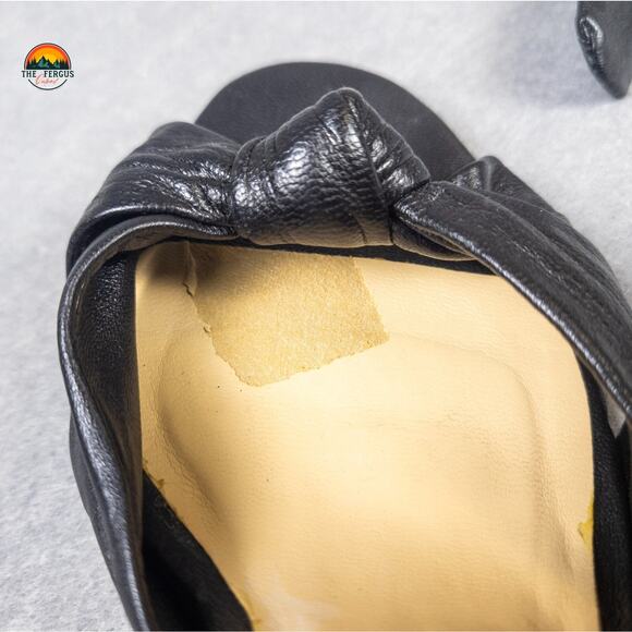 Talbots Strappy Sandal Black Leather Wrap Straps Block Heel Prep Women's Size 6B - Picture 12 of 12